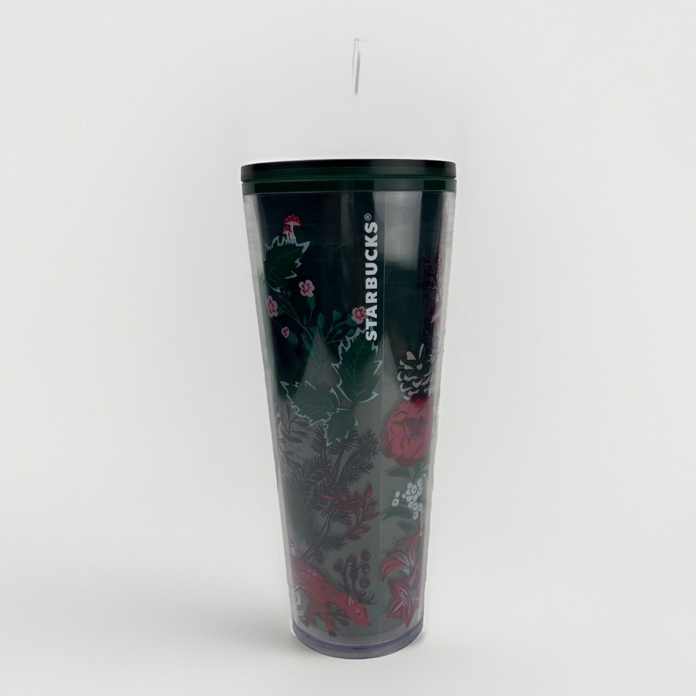 Starbucks Holiday '22 Enchanted Forest 24 oz Tumbler With Straw